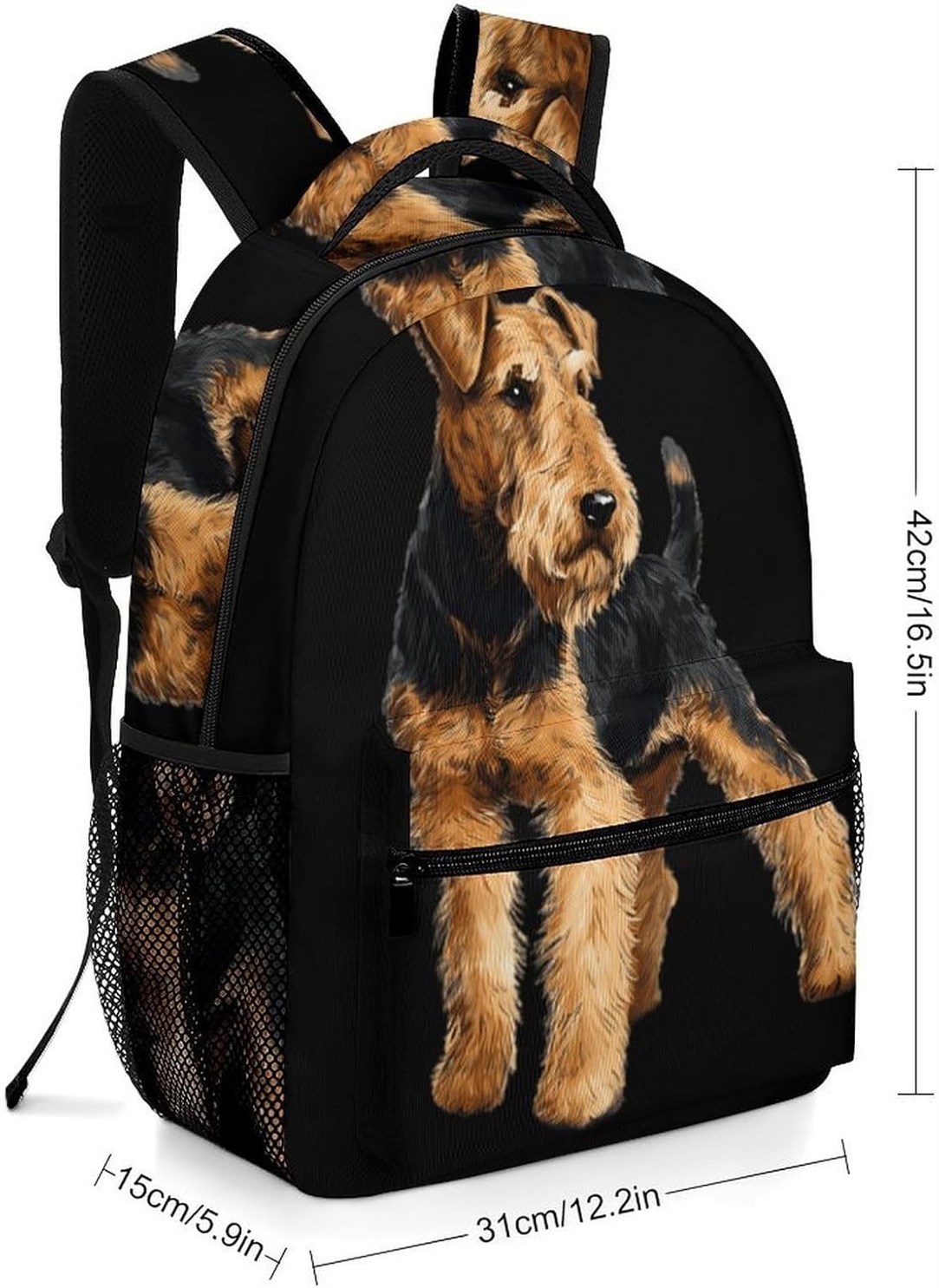 Airedale Backpack Daypacks Lightweight Shoulders