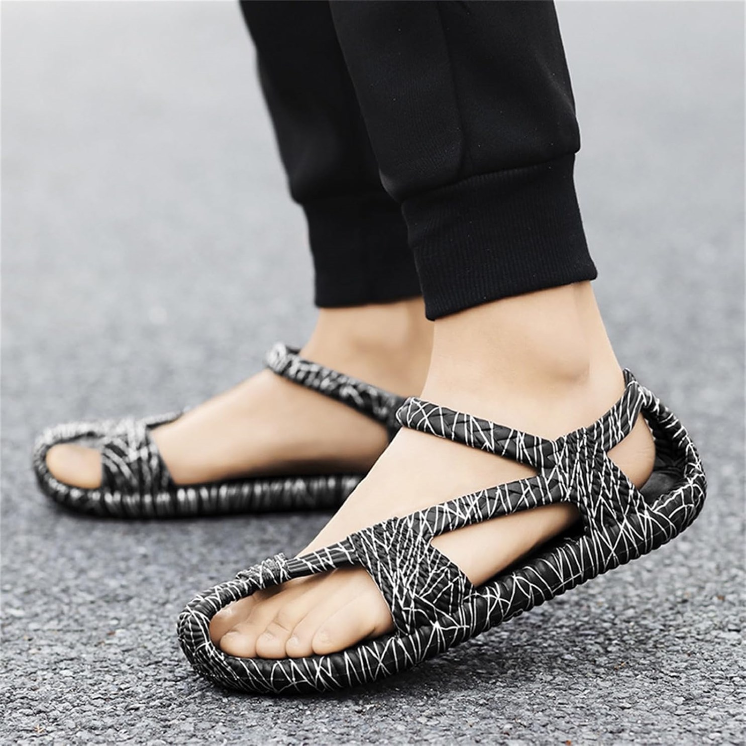 BILIKEYU Sandals Crisscross Comfortable Outdoor