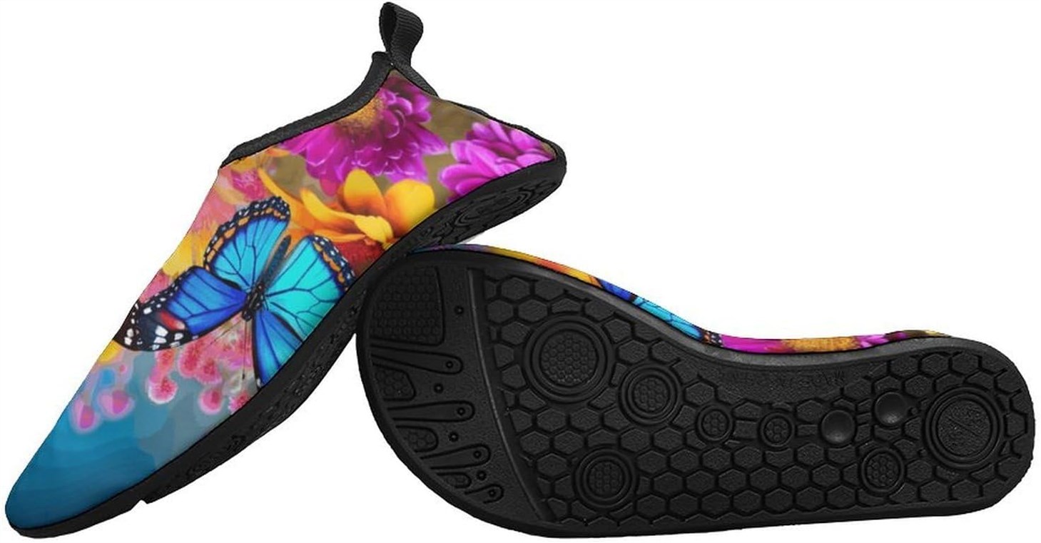 Barefoot Colorful Butterfly Flower Hiking