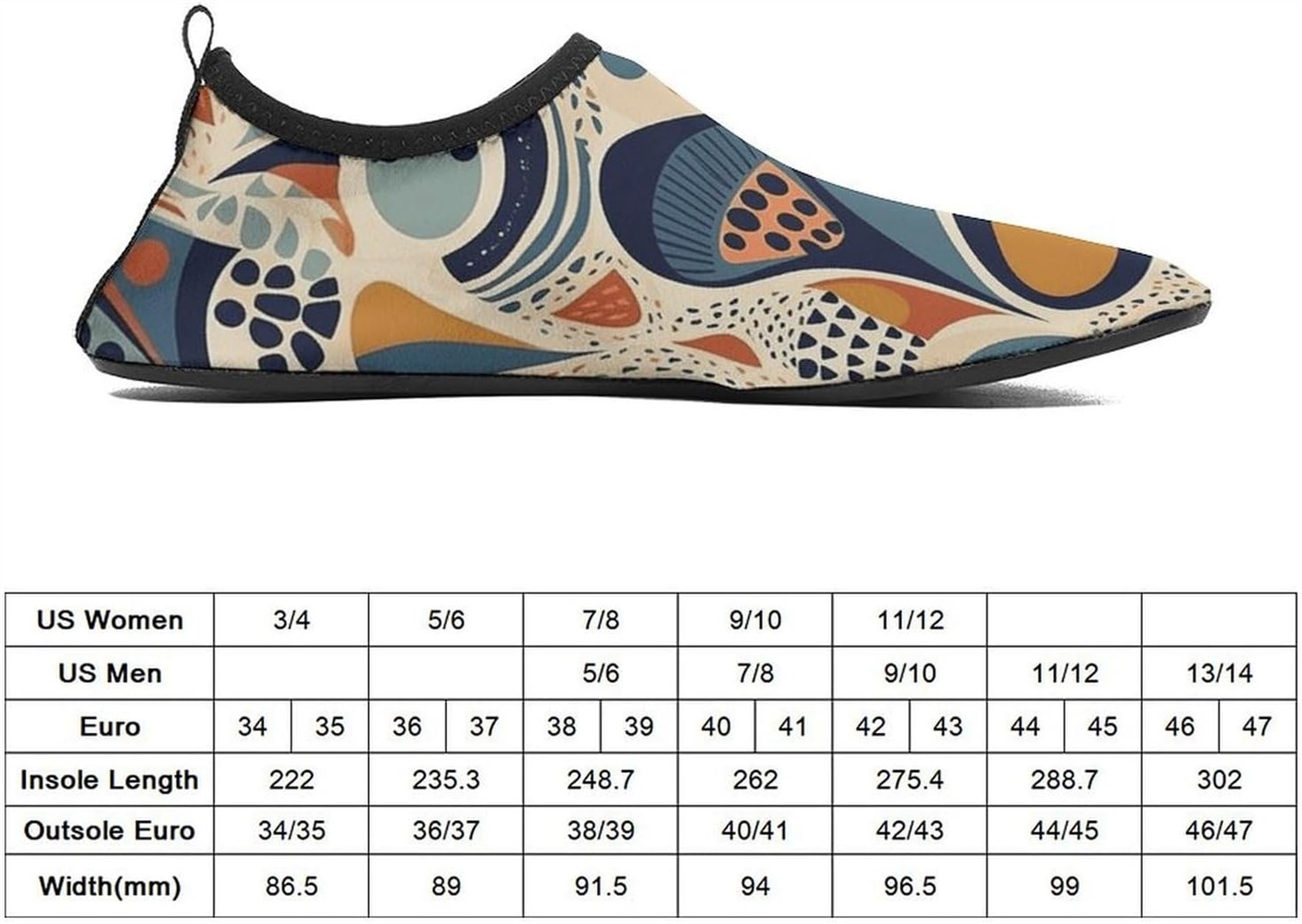 Barefoot Colorful Pattern Hiking 12women