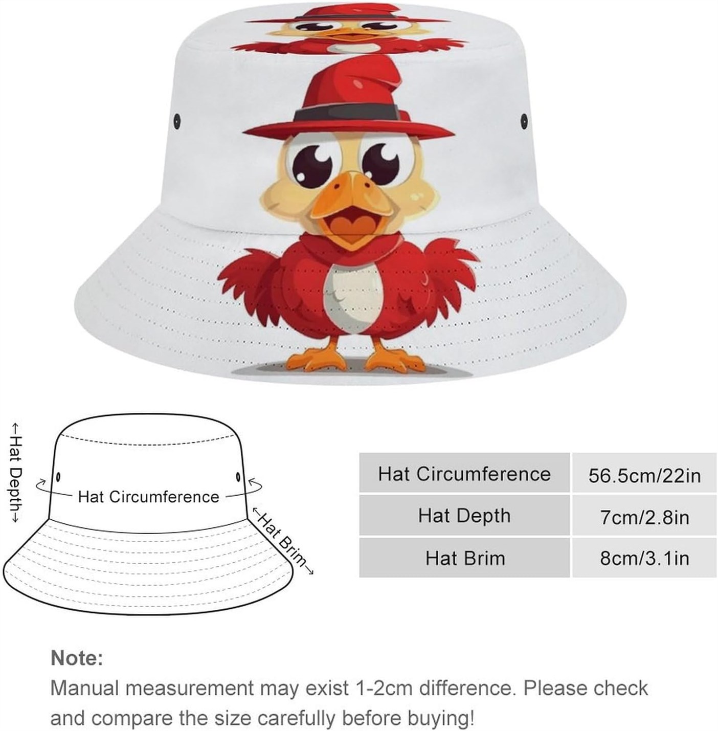 Chicken Wearing Protection Fishing Fisherman