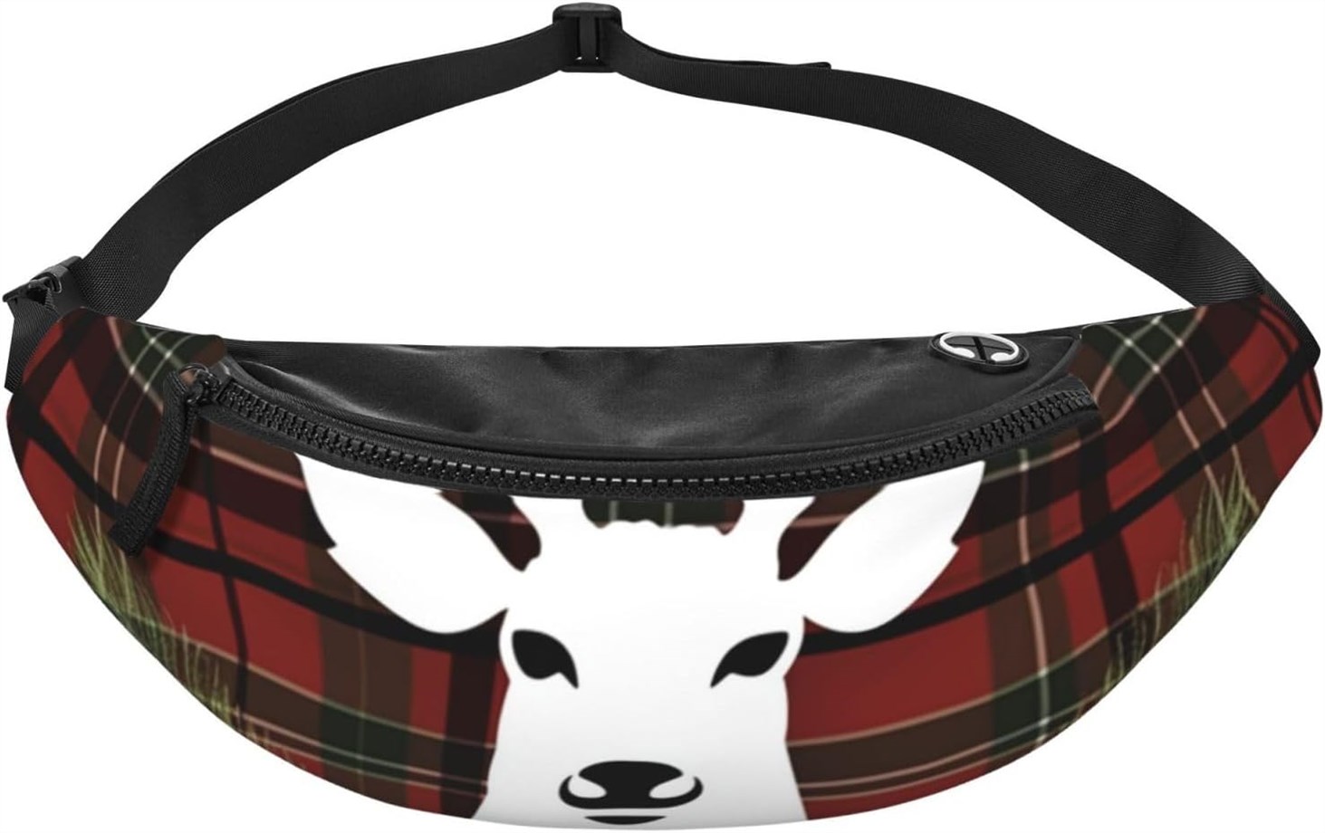Christmas Reindeer Checkered Crossbody Waterproof