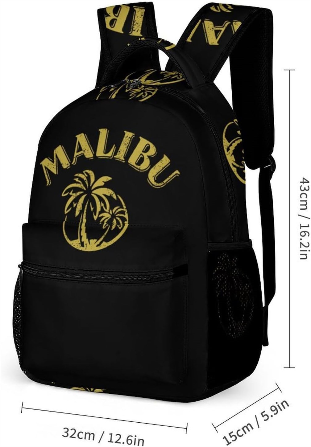 Coconut Backpack Daypack Pockets Shopping