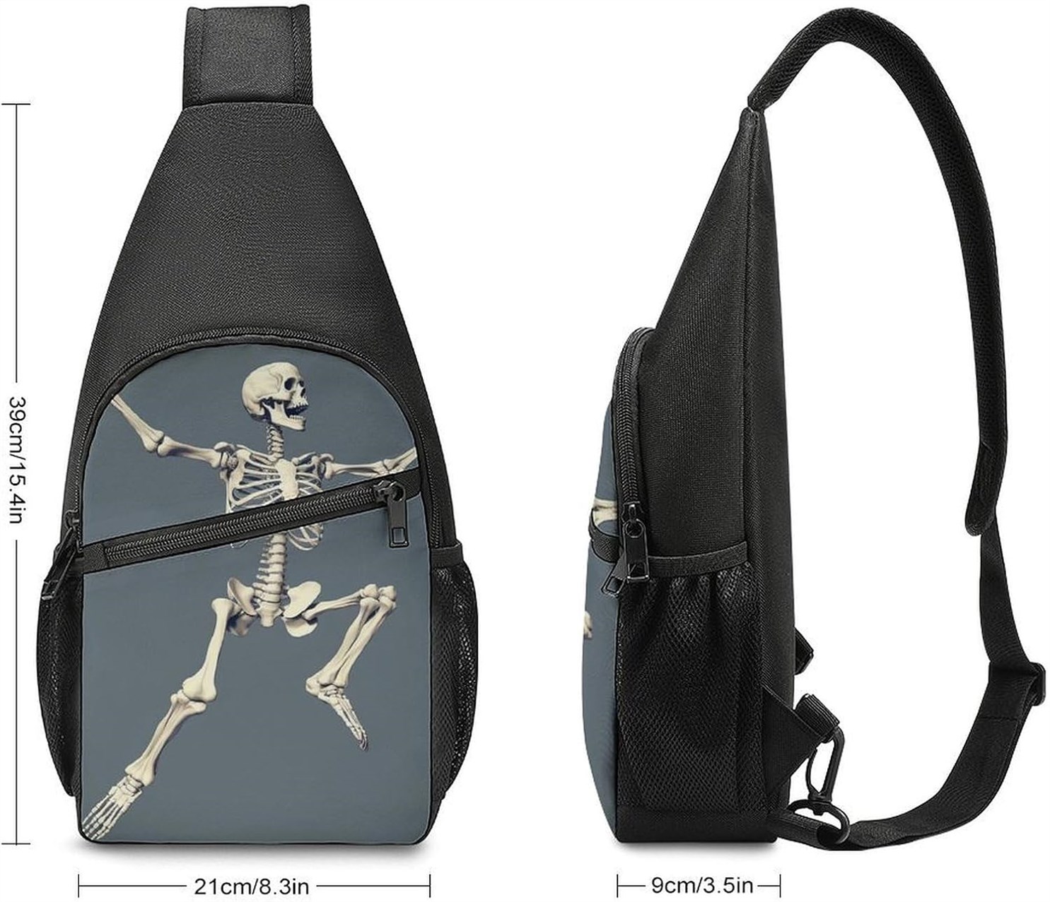 DWVTFSM Skeleton Sling Bag Crossbody