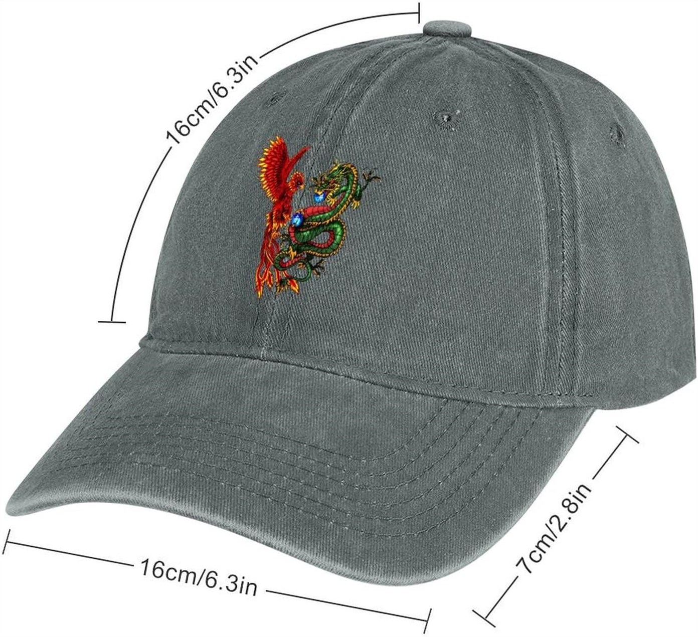 Dragon Phoenix Baseball Adjustable Trucker