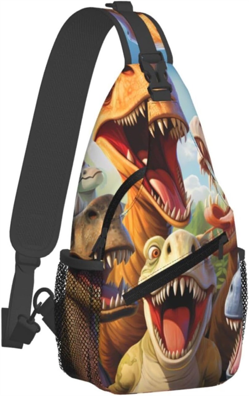 GTKSYNVE Dinosaurs Diagonally Backpack Outdoor