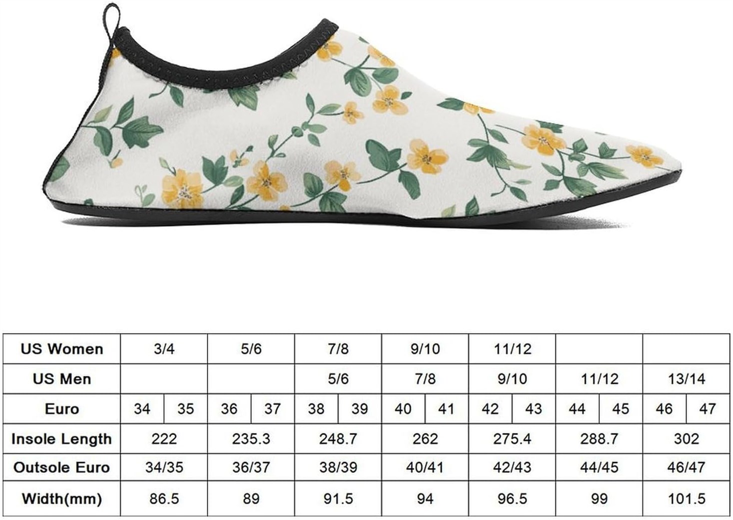 JEKYQ Water Shoes Quick Dry Botanical