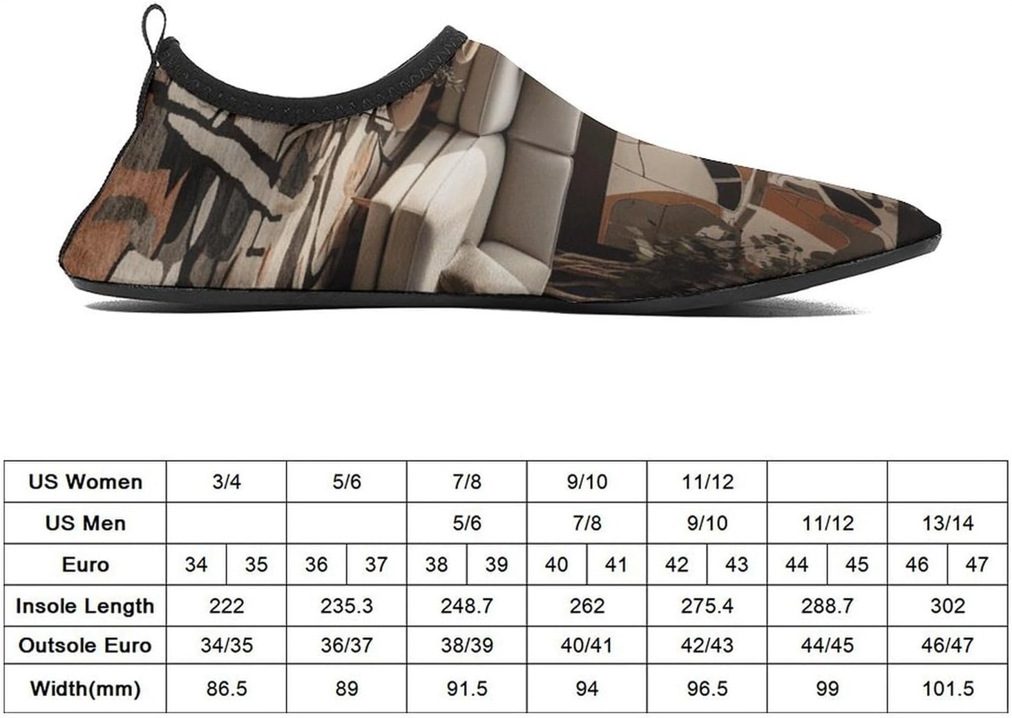 JEKYQ Water Shoes Quick Dry Pattern