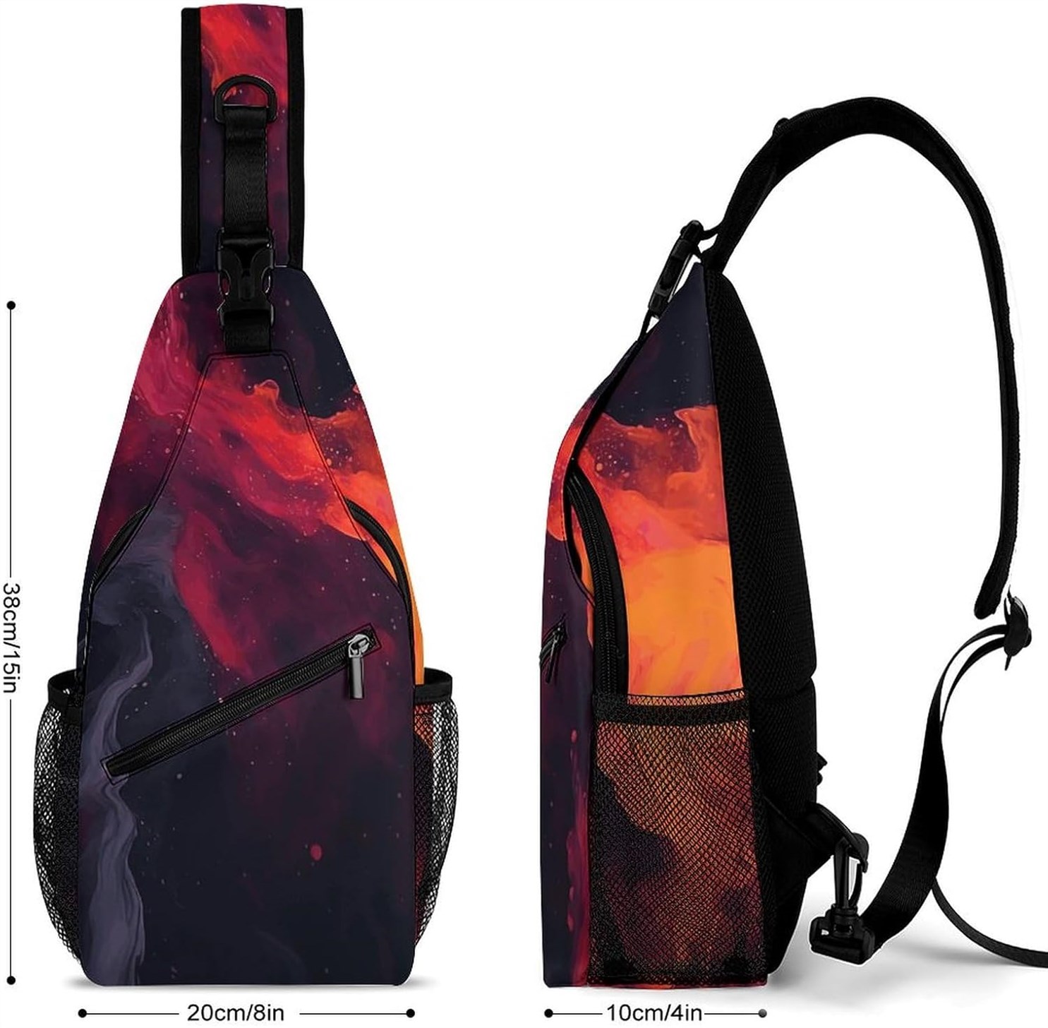 MNVTSKOP Watercolor Backpack Crossbody Adjustable
