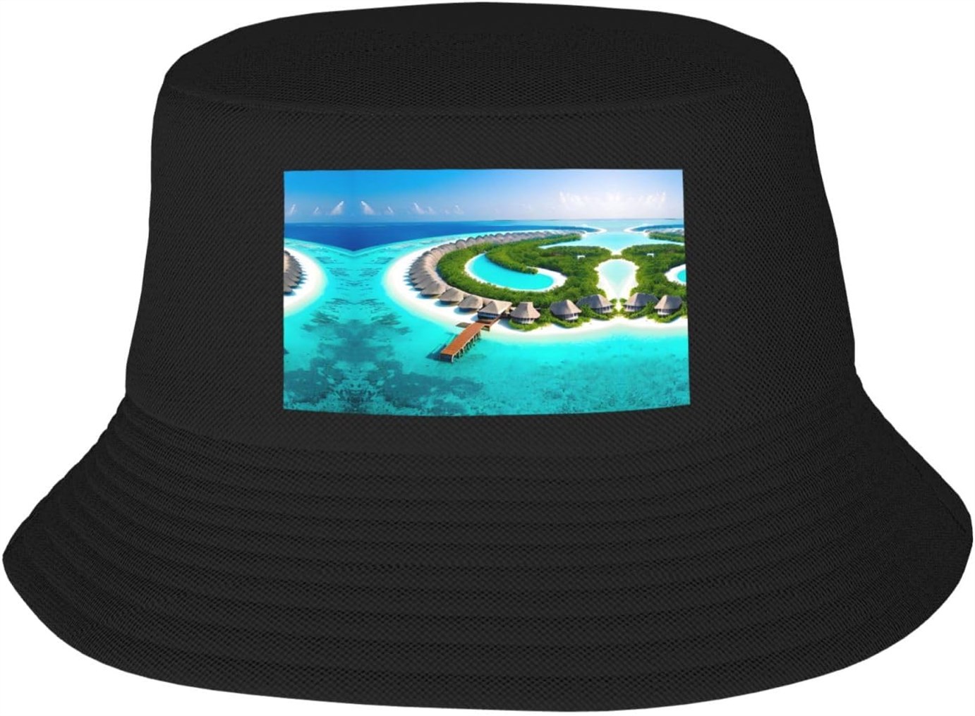 Maldives Scenery Patterned Double Layered Fisherman - Review