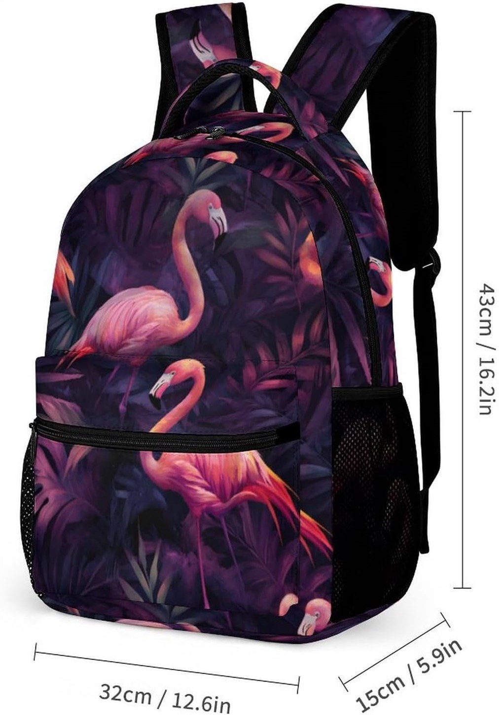 Passion Flamingos Tropical Backpack Shopping