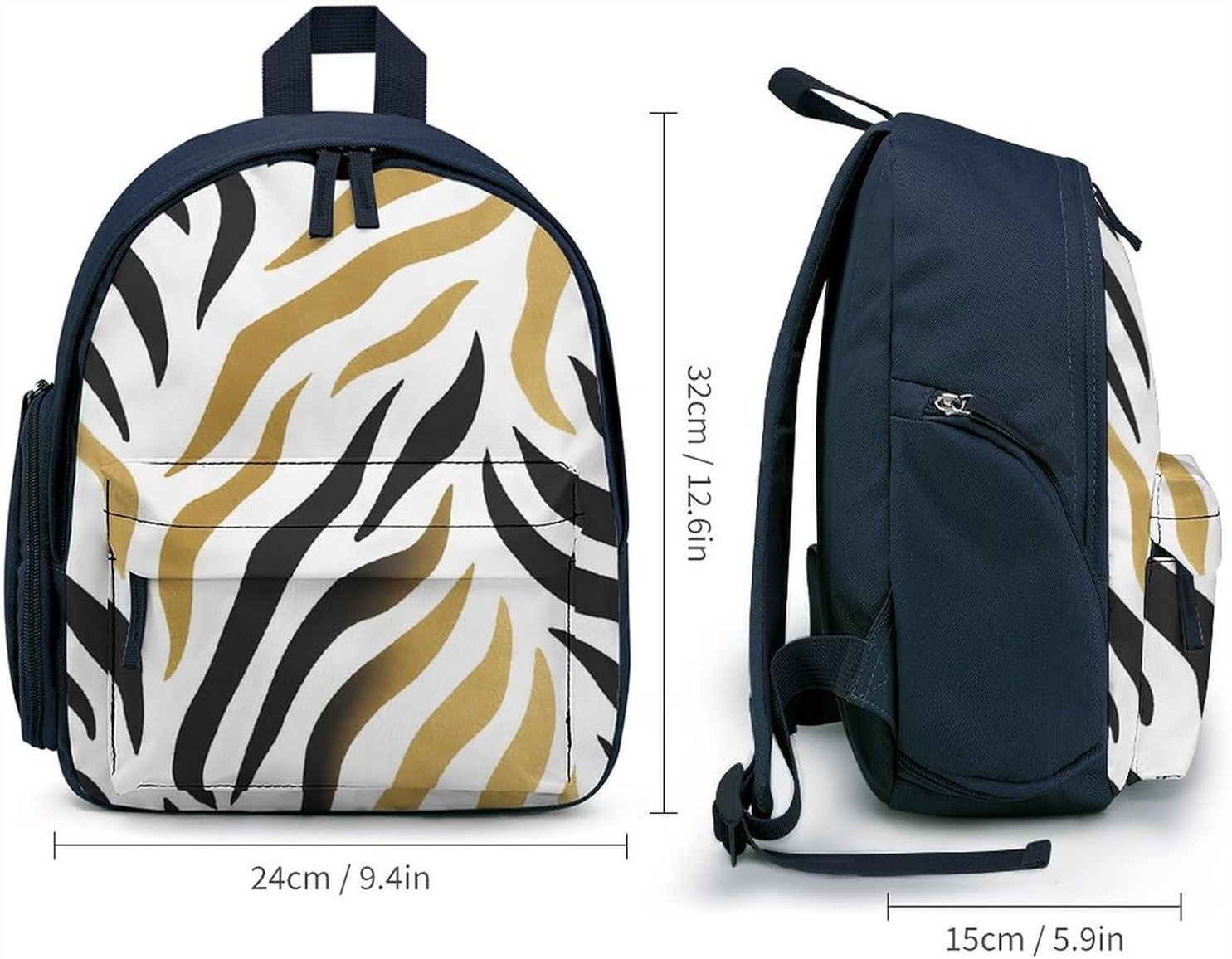 Pattern Backpack Lightweight Shoulder Blue style