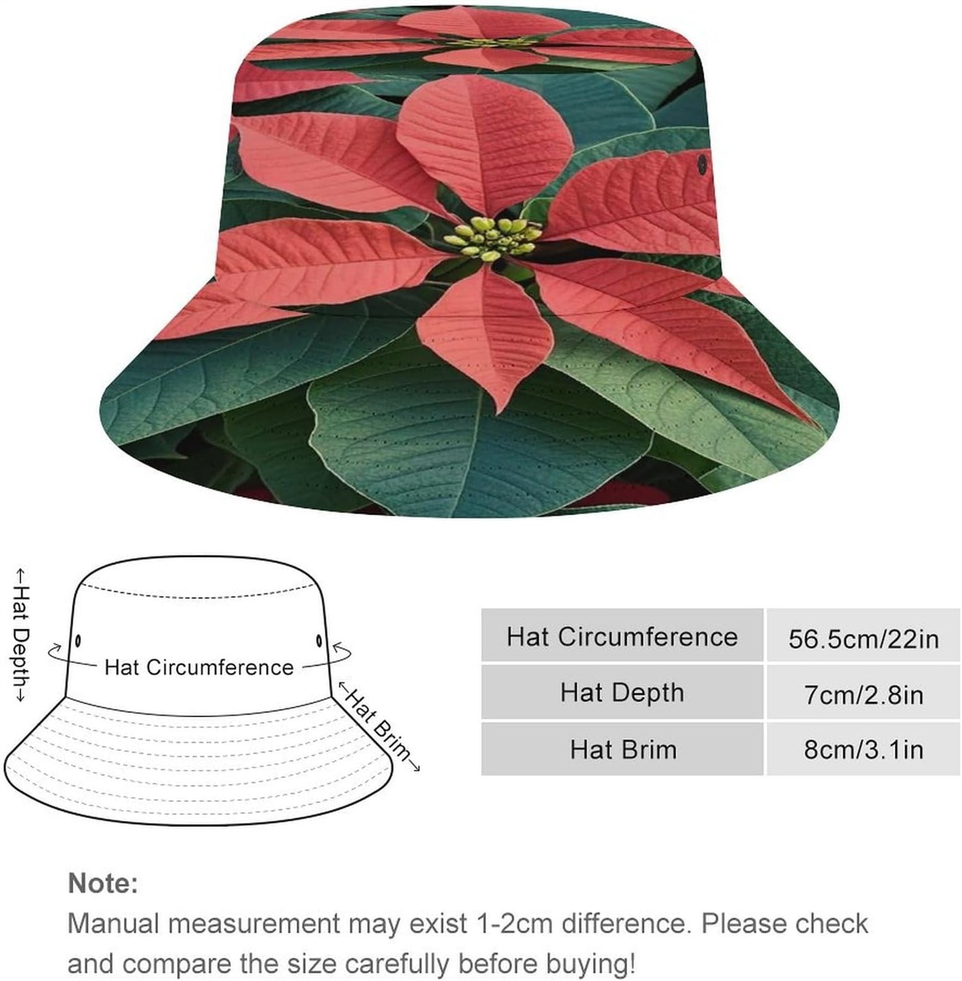 Poinsettia Bucket Protection Fishing Hiking