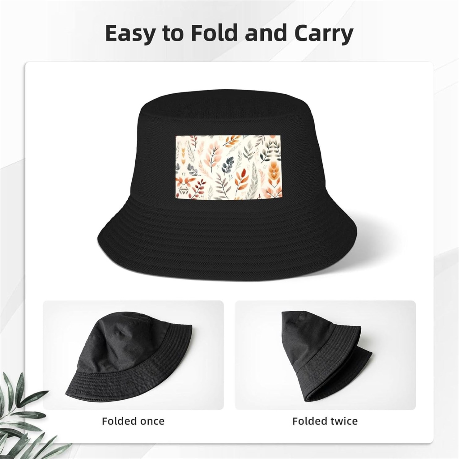 Print Patterned Outdoor Double Layered Fisherman