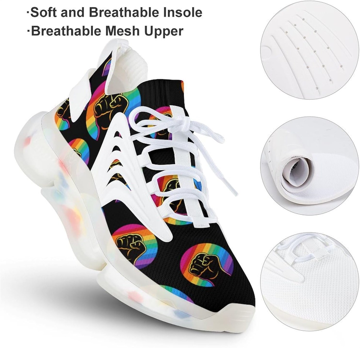 Rainbow Running Lightweight Breathable Sneakers