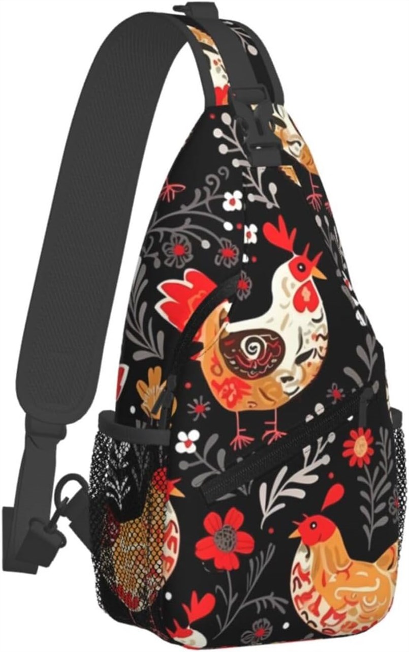 Rooster Chickens Crossbody Fashion Backpack