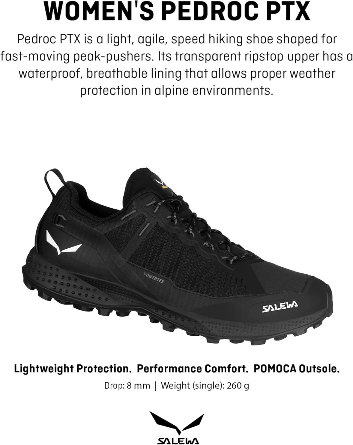 Salewa Pedroc PTX Womens Black