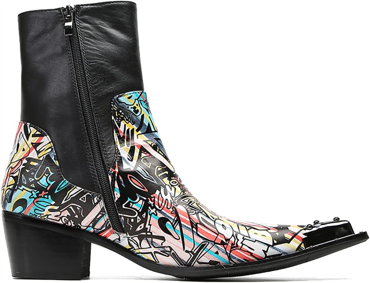 Santimon Novelty Metal Wingtip Graffiti Breathable