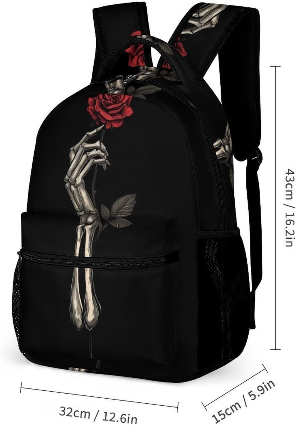 Skull Backpack Shoulder Pencil Daypack