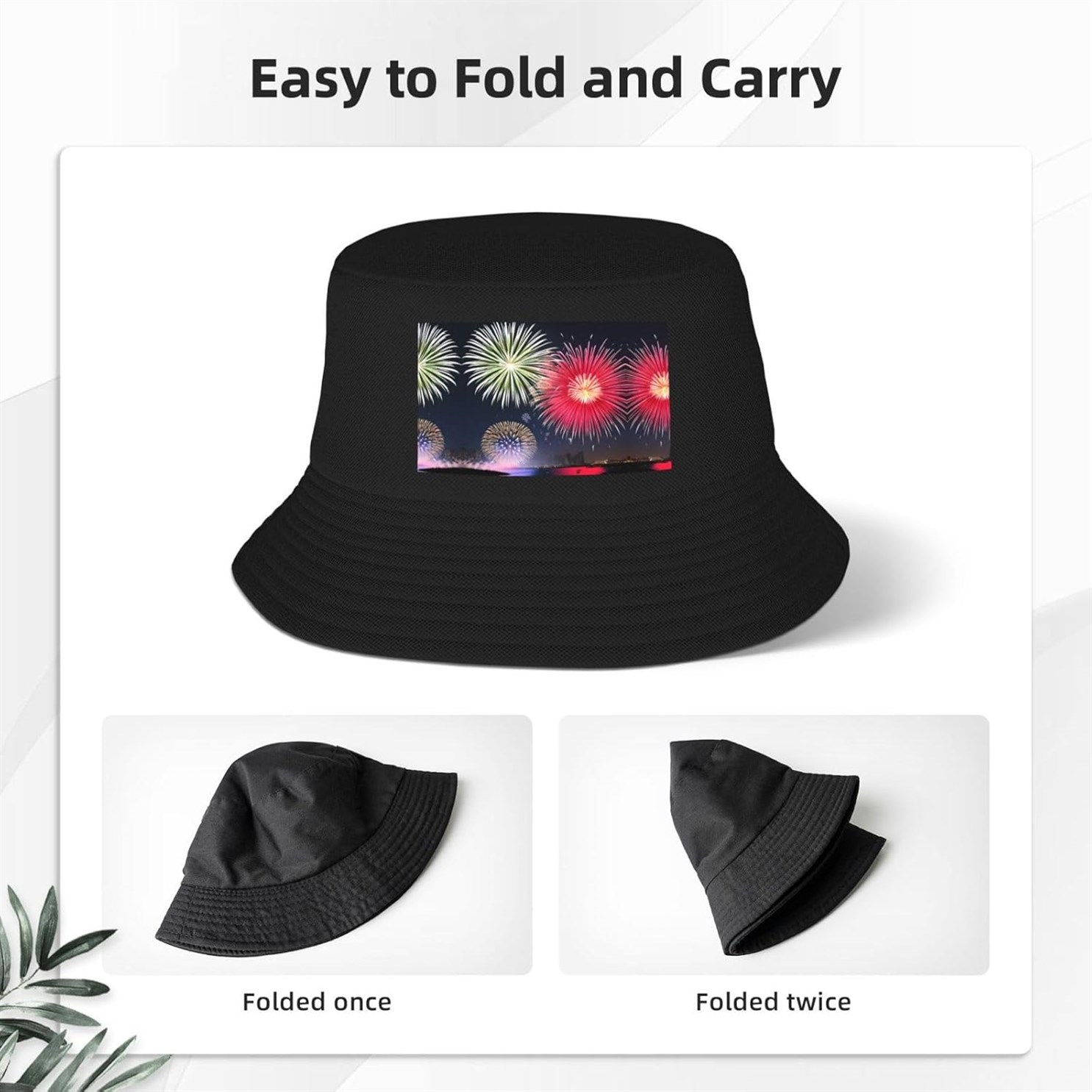 Splendid Fireworks Patterned Double Layered Fisherman