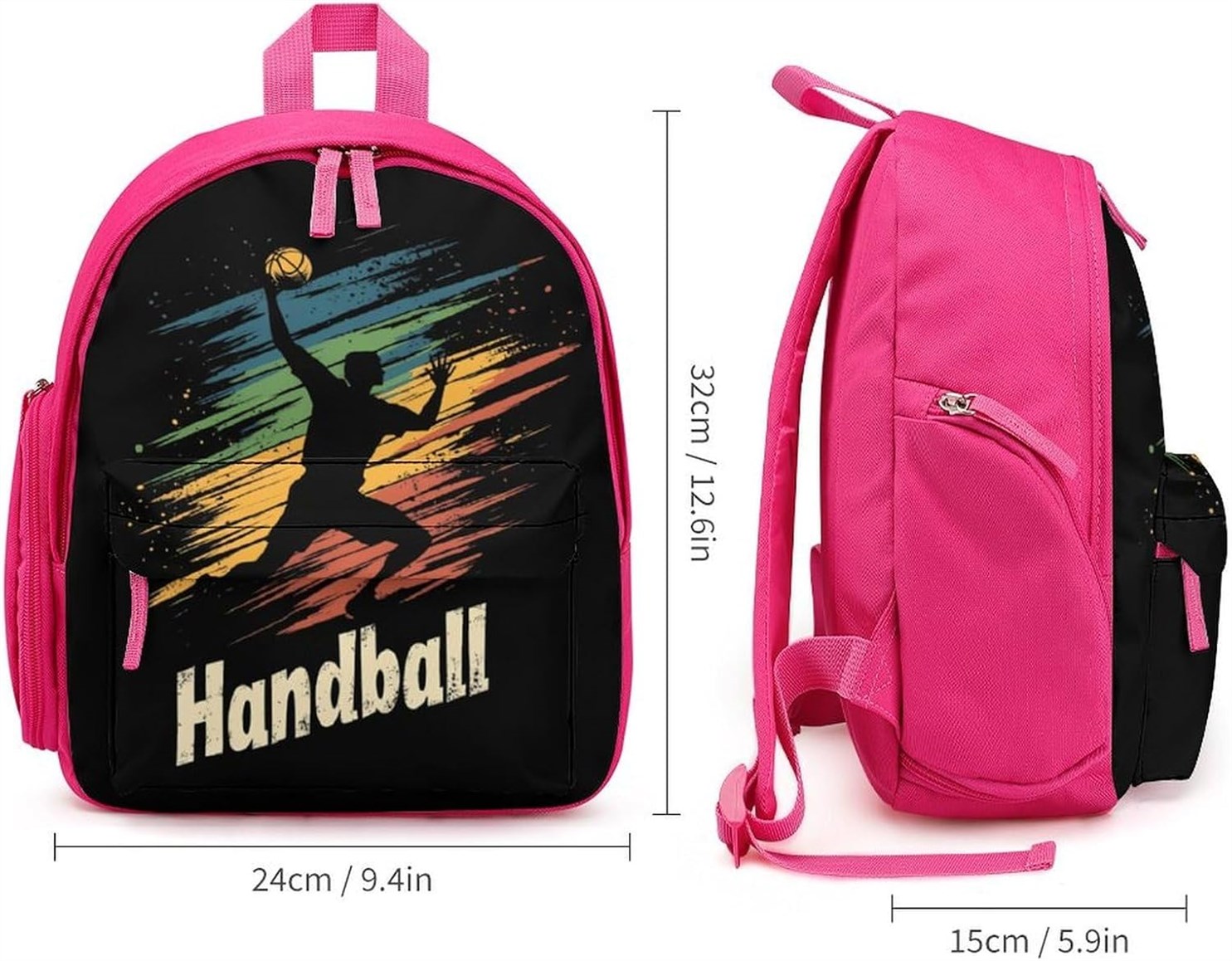 Vintage Handball Backpack Shoulder Adjustable