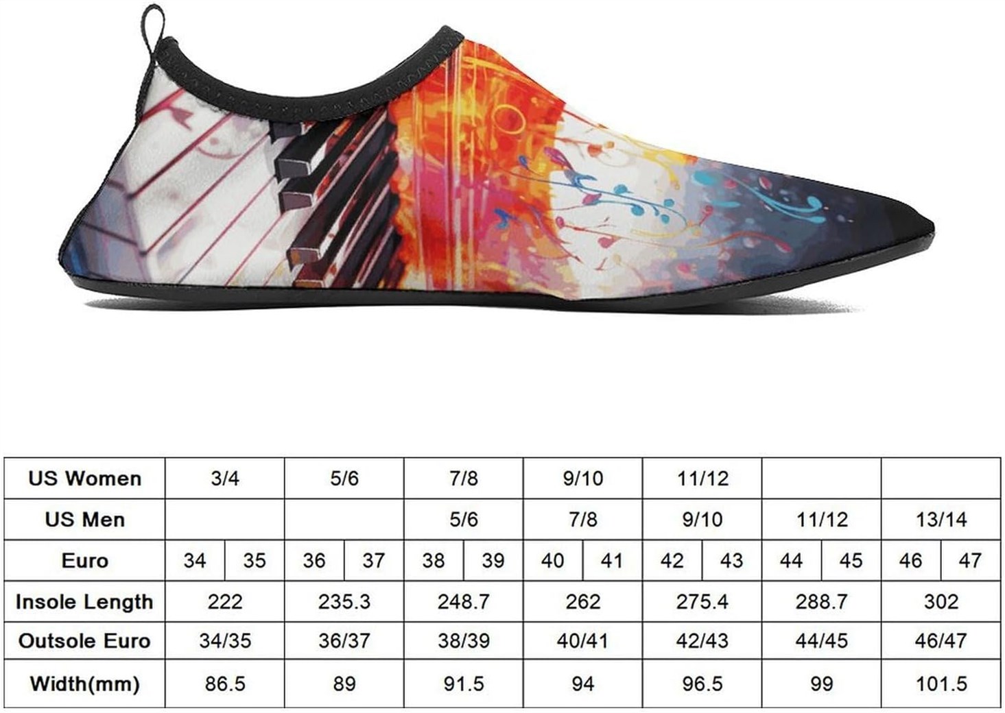 Water Quick Dry Barefoot Colorful Keyboard