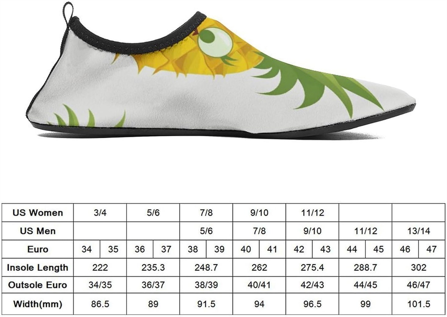 Water Quick Dry Barefoot Sports Pineapple
