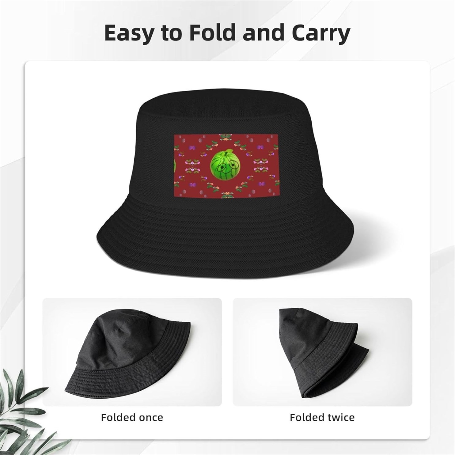 Watermelon Patterned Outdoor Double Layered Fisherman