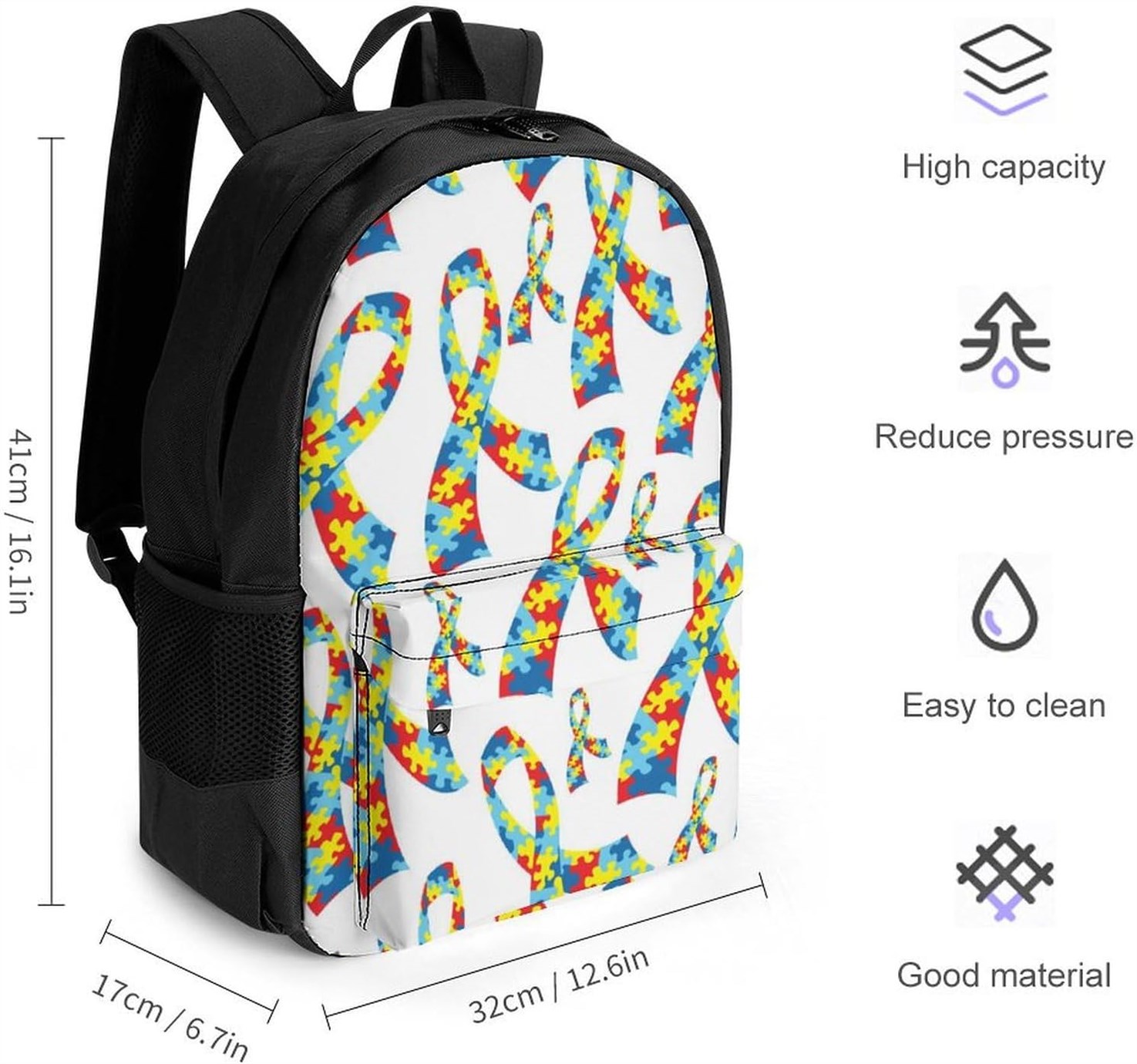 ZLJKMFY Awareness Capacity Backpack Suitable